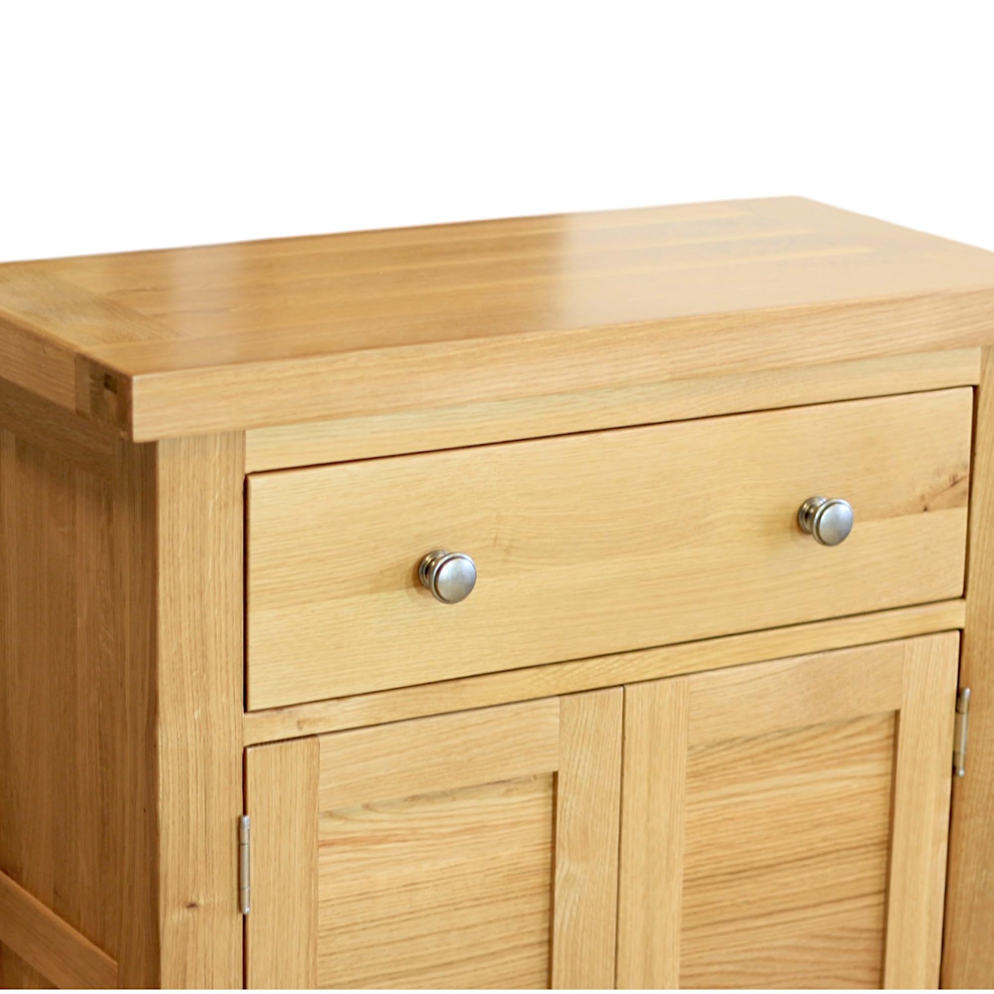 GROFurniture Solid Oak Sideboard, Oak Mini Sideboard Storage Cabinet - View #3
