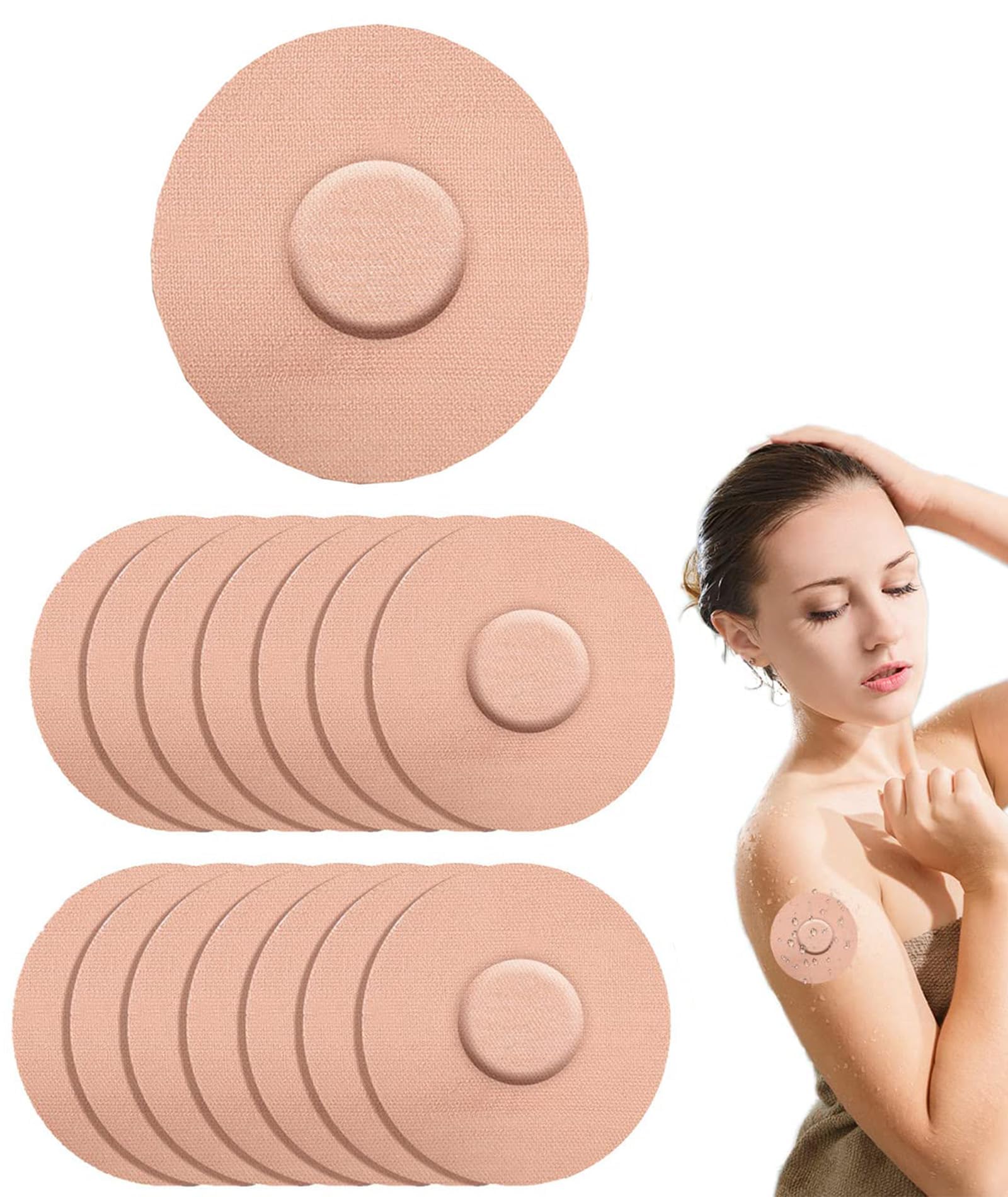 15Pcs Freestyle Adhesive Patches, Sweatproof Sensor Cover for Freestyle Libre 3, Skin Tone Adhesive Patches,Waterproof and Breathable Design for Swimming and Sports-image-15