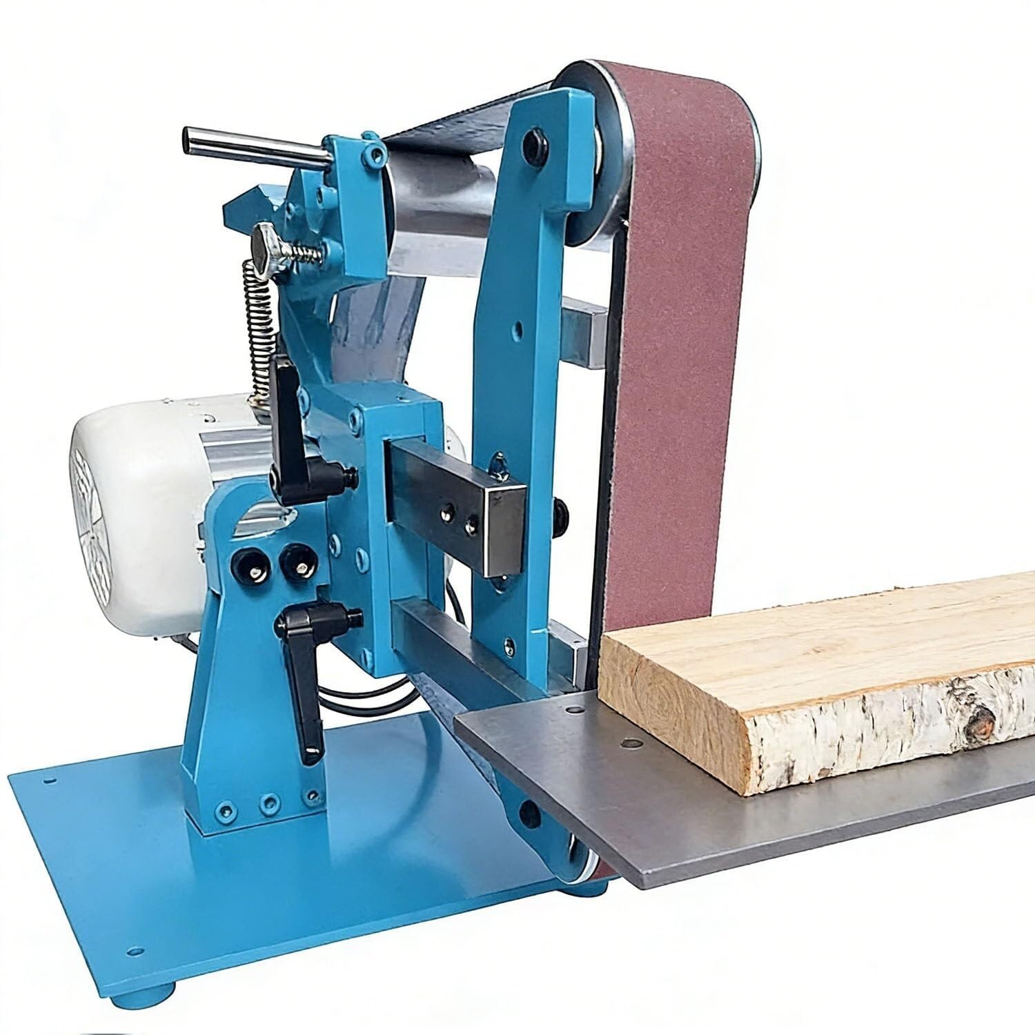 Eoweiot Electric Belt Grinder with 750W Power,Horizontal Grinding, 915x50mm Polishing Belt,for Knife Sharpening and Metal Wood Craft (750W)