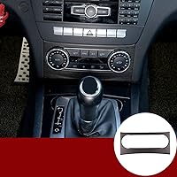 Vista 9 de YIWANG Marco de perilla de control central de ABS cromado para Mercedes Benz Clase C W204 2011-2014 Accesorios de coche (grano de madera de pino)