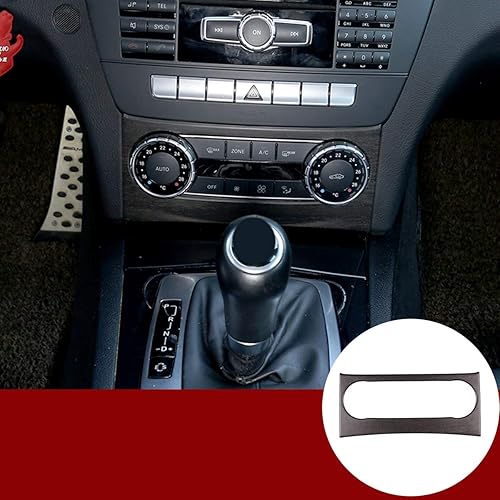 Miniatura 9 de YIWANG Marco de perilla de control central de ABS cromado para Mercedes Benz Clase C W204 2011-2014 Accesorios de coche (grano de madera de pino)