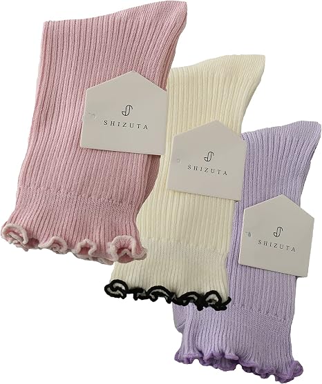 Amazon 靴下 キッズ ソックス 3足 セット 子供 リブ フリル 表糸綿100 コットン 女の子 16cm 21cm 靴下 通販