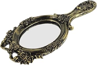 Cabilock Vintage Handheld Makeup Mirror for W...