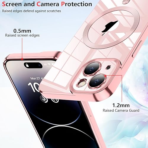 Miniatura 4 de Funda magnética transparente para Samsung Galaxy S22 Ultra, protección militar contra caídas, antiarañazos, chapado a prueba de golpes, delgada,