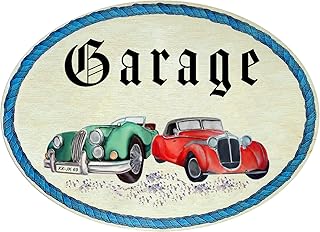 Kaltner Präsente Gift Idea Wooden Gift Item Decorative Door Sign in Antique Design Decorative Item Garage (18 x 13 cm)