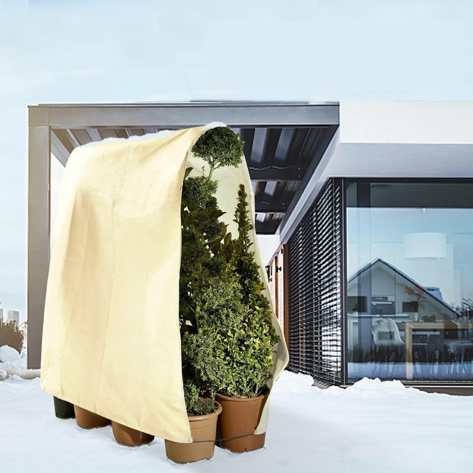 Copertura vegetale Copertura for piante Copertura calda invernale Albero Arbusto Borsa for la protezione delle piante Pianta da giardino Albero piccolo Borsa for la protezione delle piante invernale T