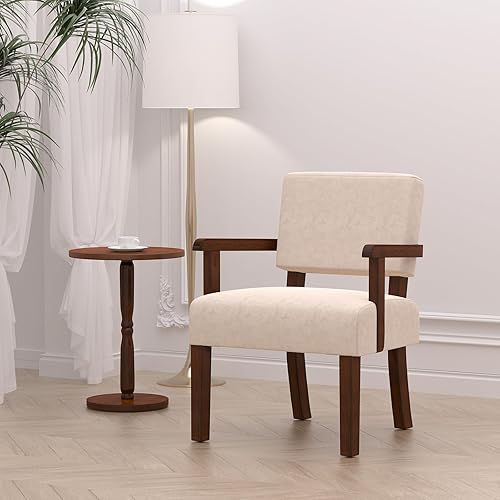 Miniatura 119 de Juego de 2 sillas decorativas con mesa, sillas de sala de estar con asiento suave y reposabrazos para sala de estar, dormitorio, sala de lectura,
