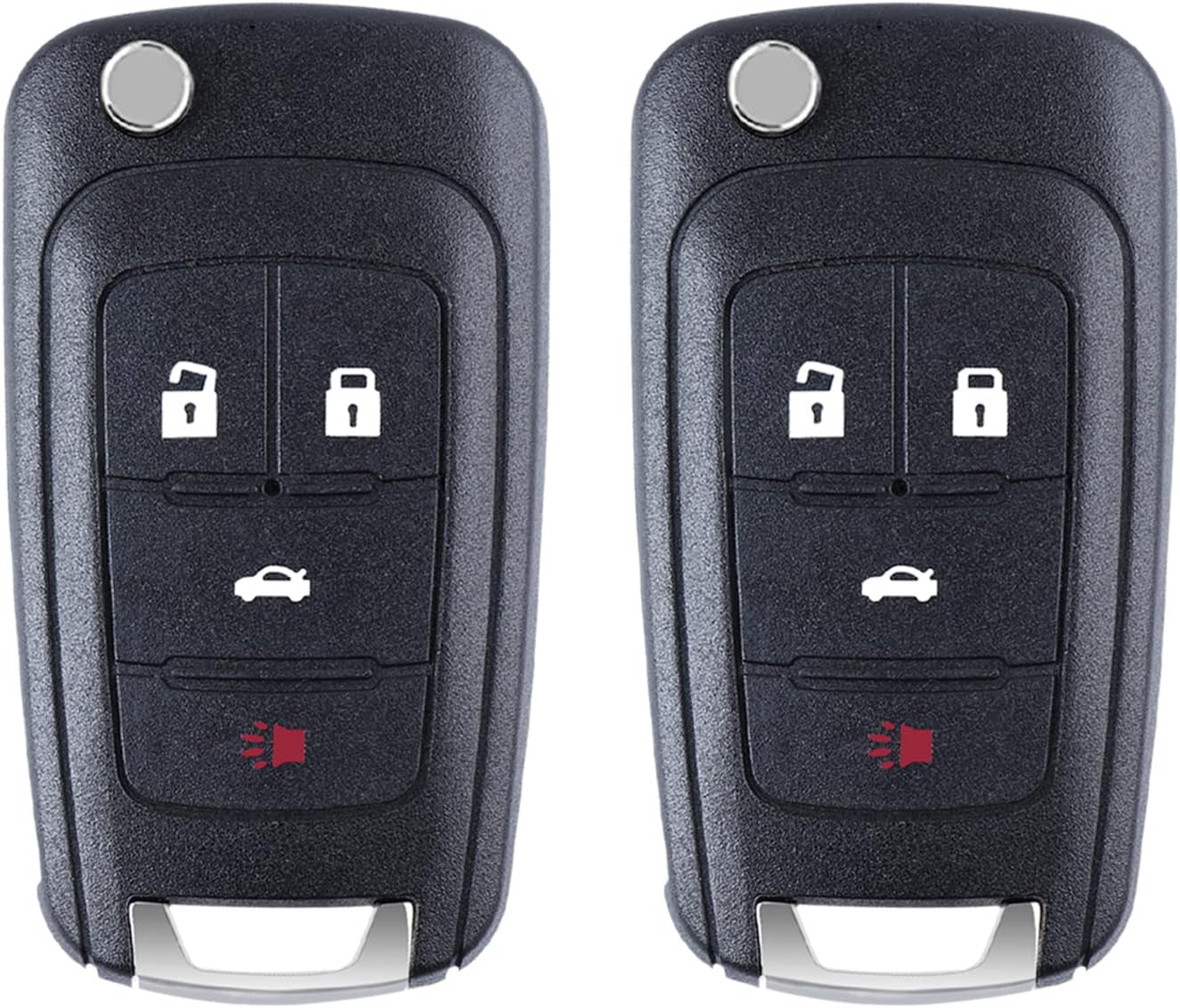 Flip Keyless Entry Remote Key Fob Replacement Fits for Chevy Equinox Camaro 2010-2019 Cruze Malibu Impala Sonic GMC Terrain Buick Lacrosse Regal Verano Encore That Use FCCID:OHT01060512