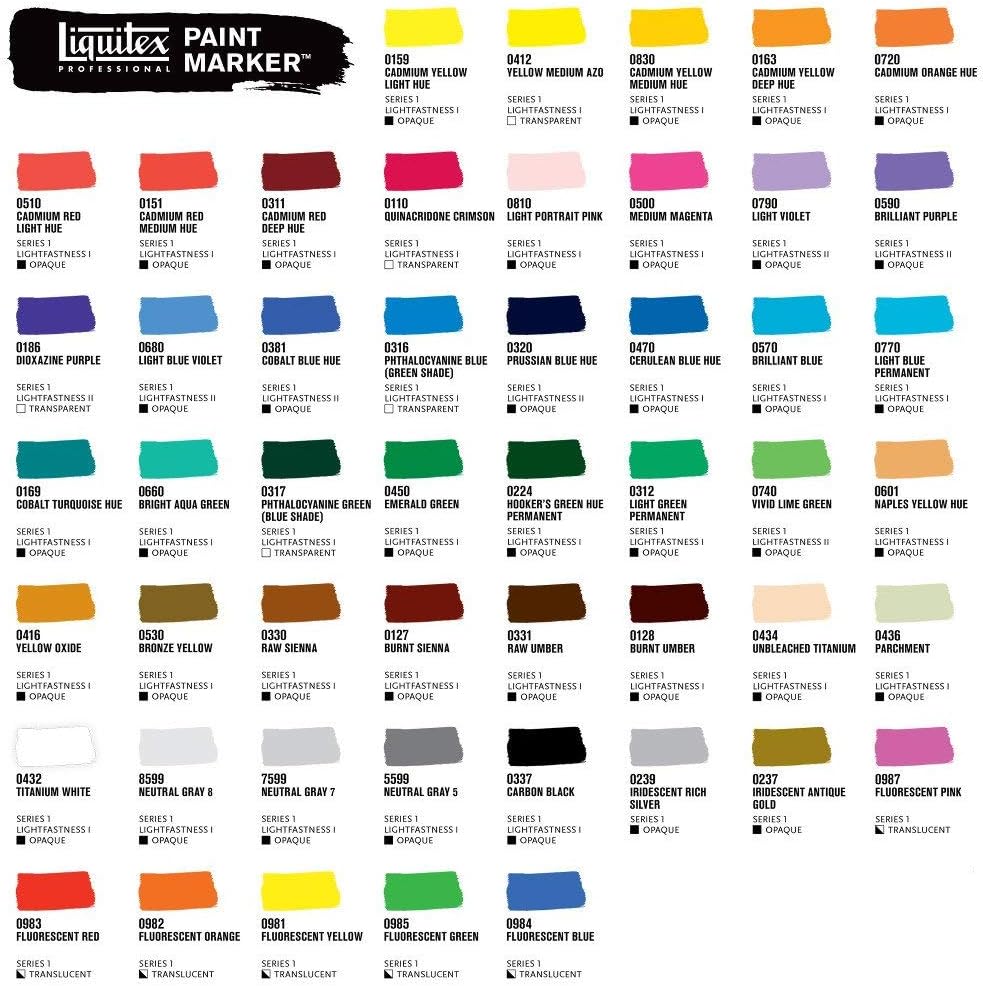 Liquitex Professional Paint Marker Set, 6 Piece, Fluorescents