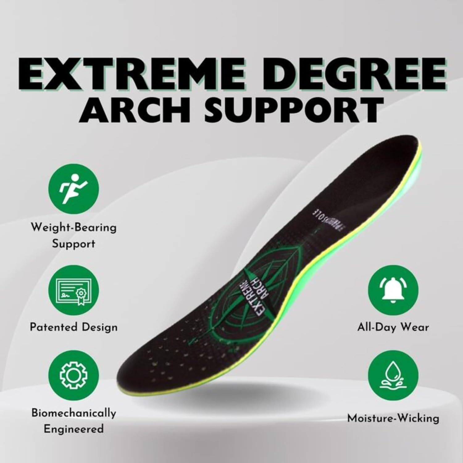 Extreme Arch Support Insoles - Arch Height Orthotic Inserts for Foot Pain Relief - Support for Both Men & Women - Insoles for Plantar Fasciitis - Deep Heel Cup | Men 5-7 & Women 6-8 - Image 5