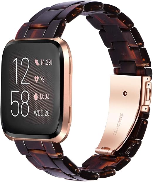 Amazon.com: Wongeto compatible con Fitbit Versa 2/Versa/Versa Lite/Versa SE  Band Fashion Resina pulseras mujeres hombres reemplazo pulsera pulsera  pulsera para Fitbit Versa smartwatch (Tortoise) : Electrónica