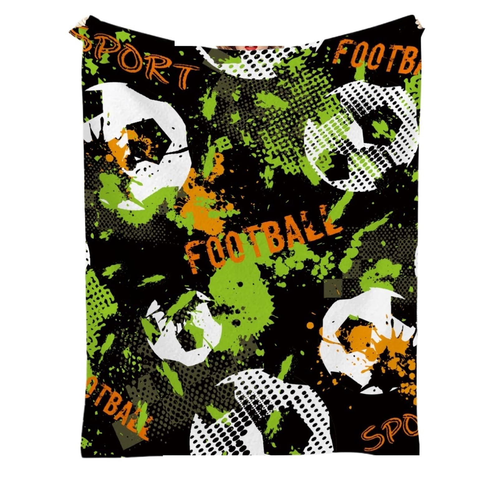 WSQHAO Football Printed Soft Warm Throw Blanket Winter For Couch Bed for Bed Couch(Color5)