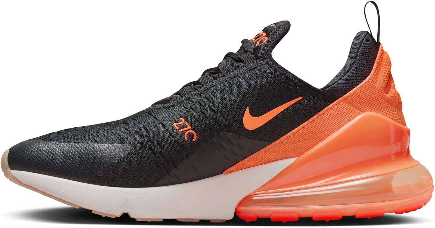 Nike Air Max 270 Men's Shoes (AH8050-030, Black/Bright Crimson/Phantom/Total Orange) Size 6 - Image 9