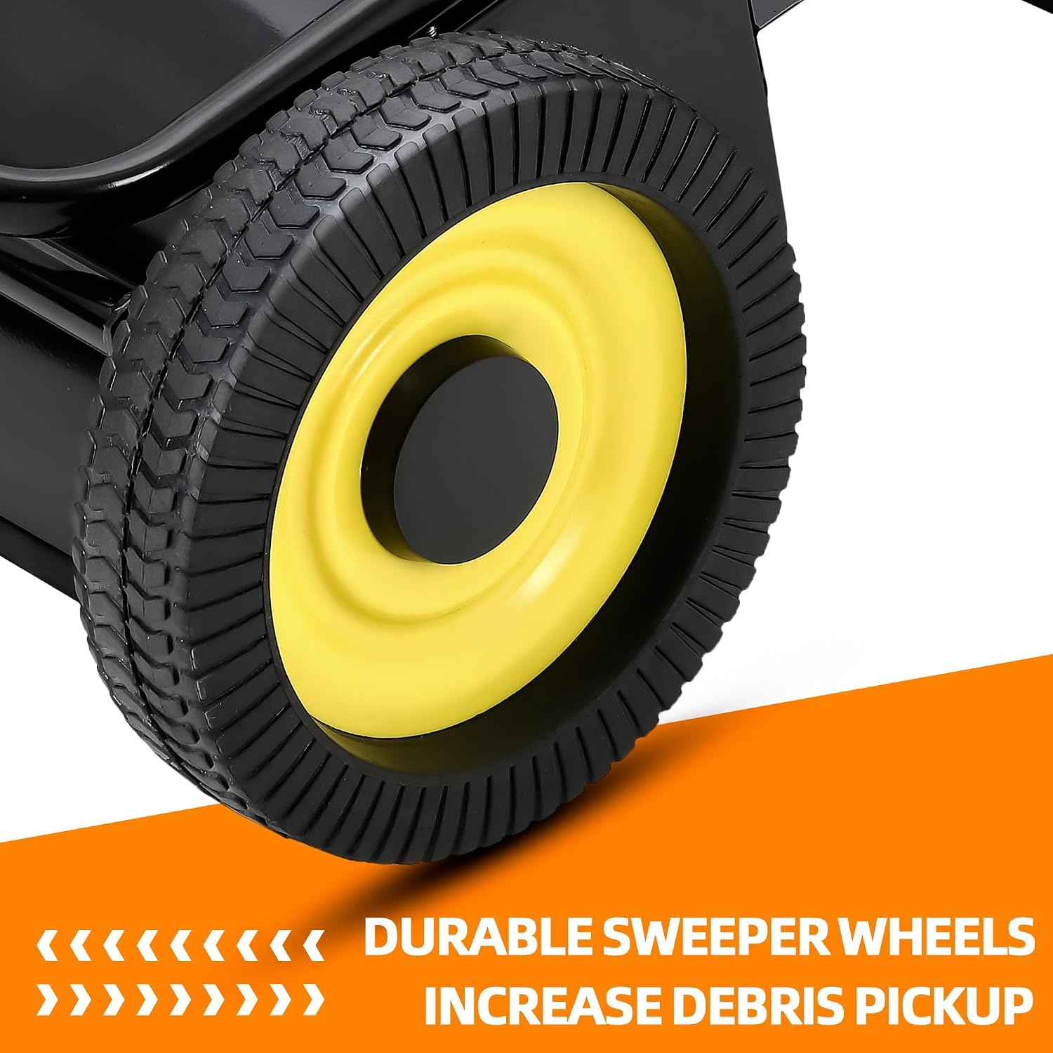 52" Heavy-Duty Tow-Behind Lawn Sweeper,27 cu.ft. Large-Capacity Grass & Leaf Collector for Tractors & ATVs, Adjustable Height with Easy Dump Rope, Efficient Yard Debris Removal for Lawn Care