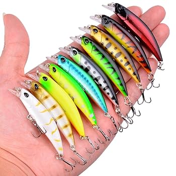 Fishing Tackle Box Item-B 20pcs) - Aorace Fishing Lures Kit Mixed Including Minnow Popper Crank Baits Hooks Saltwater Freshwater Trout Bass Salmon Fishing Fishing Kit