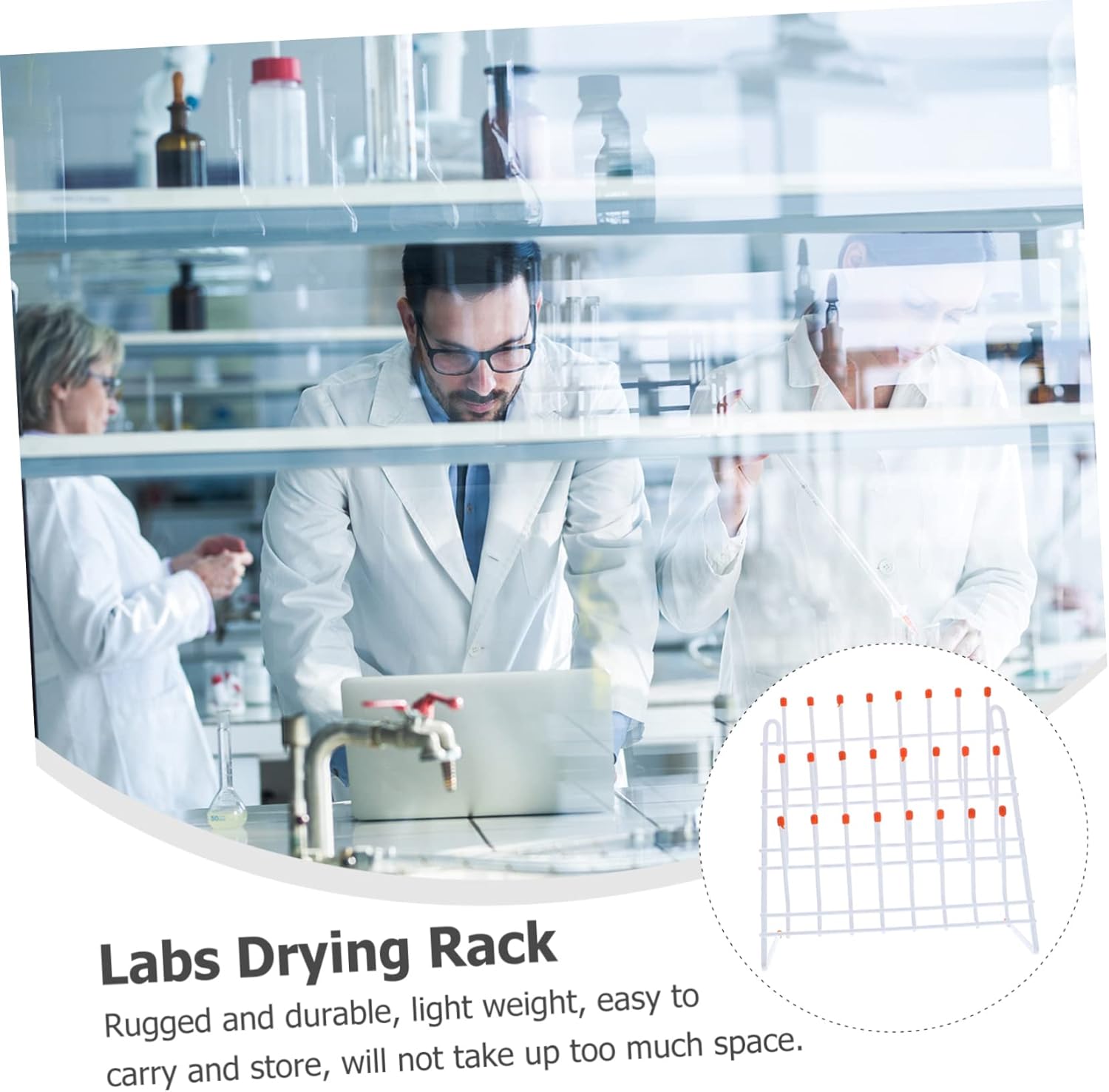SOLUSTRE 1pc Laboratory Drain Rack Sink Dish Drying Rack Bottle Dryer Rack Glass Drying Rack Plastic Beaker Plastic Test Tubes Towel Drying Rack Iron Drying Rack Test Tube Peg Rack Wall Lab