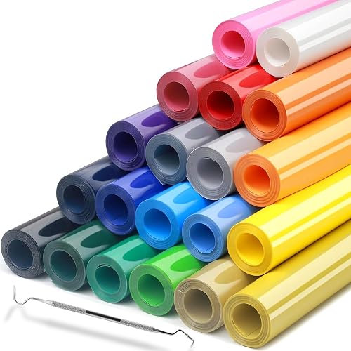 HTV Heat Transfer Vinyl Bundle - 20 Pack 12'' x 100 FT