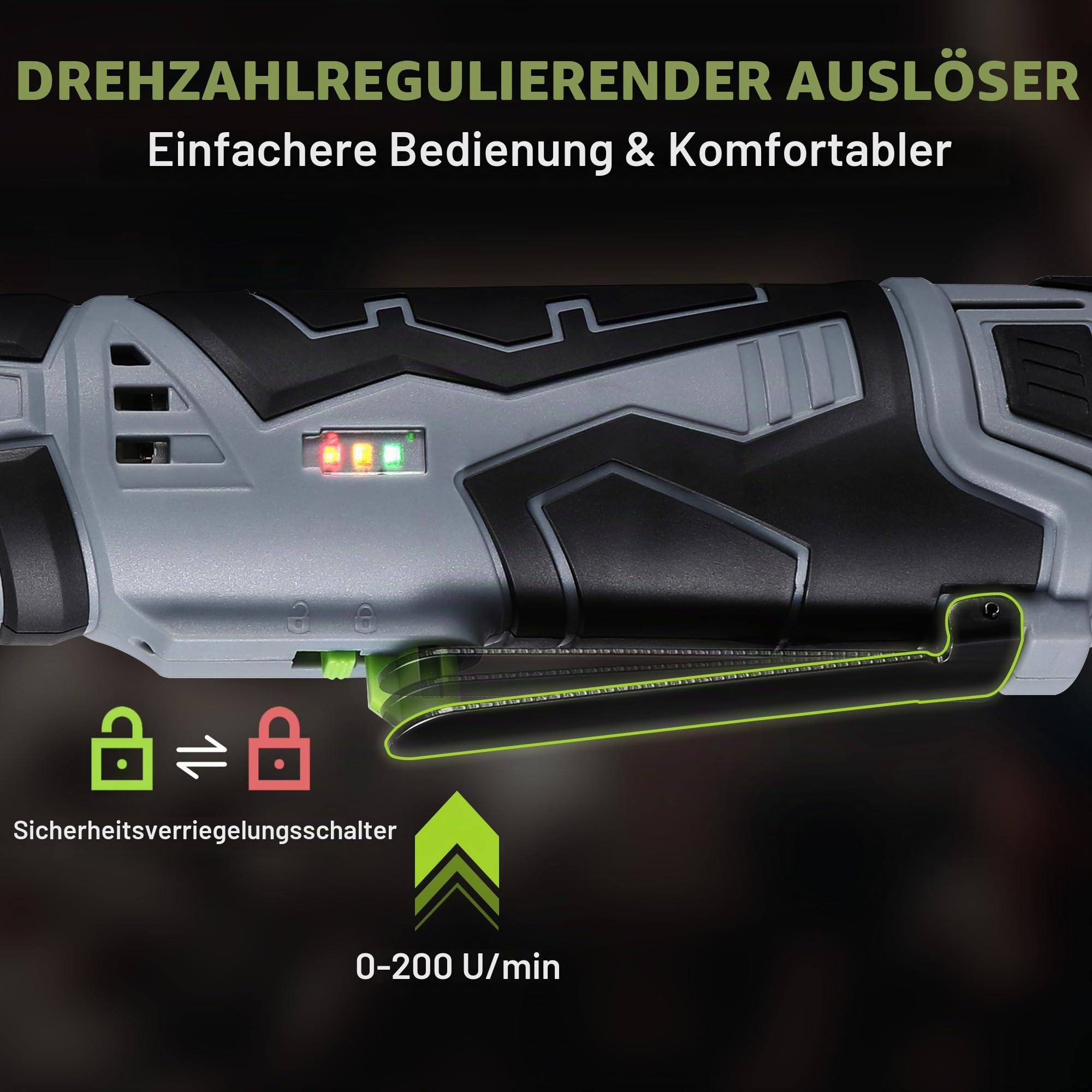 WORKPRO Akku Ratschenschlüssel 55 Nm Elektrische Ratschenschlüssel Set 12V Akku Ratsche 3/8" Kabellose Ratsche mit 2 x 2,0 Ah Akku, LED-Licht, inkl. 10 Stecknüsse, Aufbewahrungstasche, Ladegerät