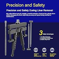 Vista 3 de Extractor de revestimiento de cilindro universal PT-6400-C y PT-6410-5 Kit de conversión ZTSE2536, herramienta de extracción de manguitos de motor
