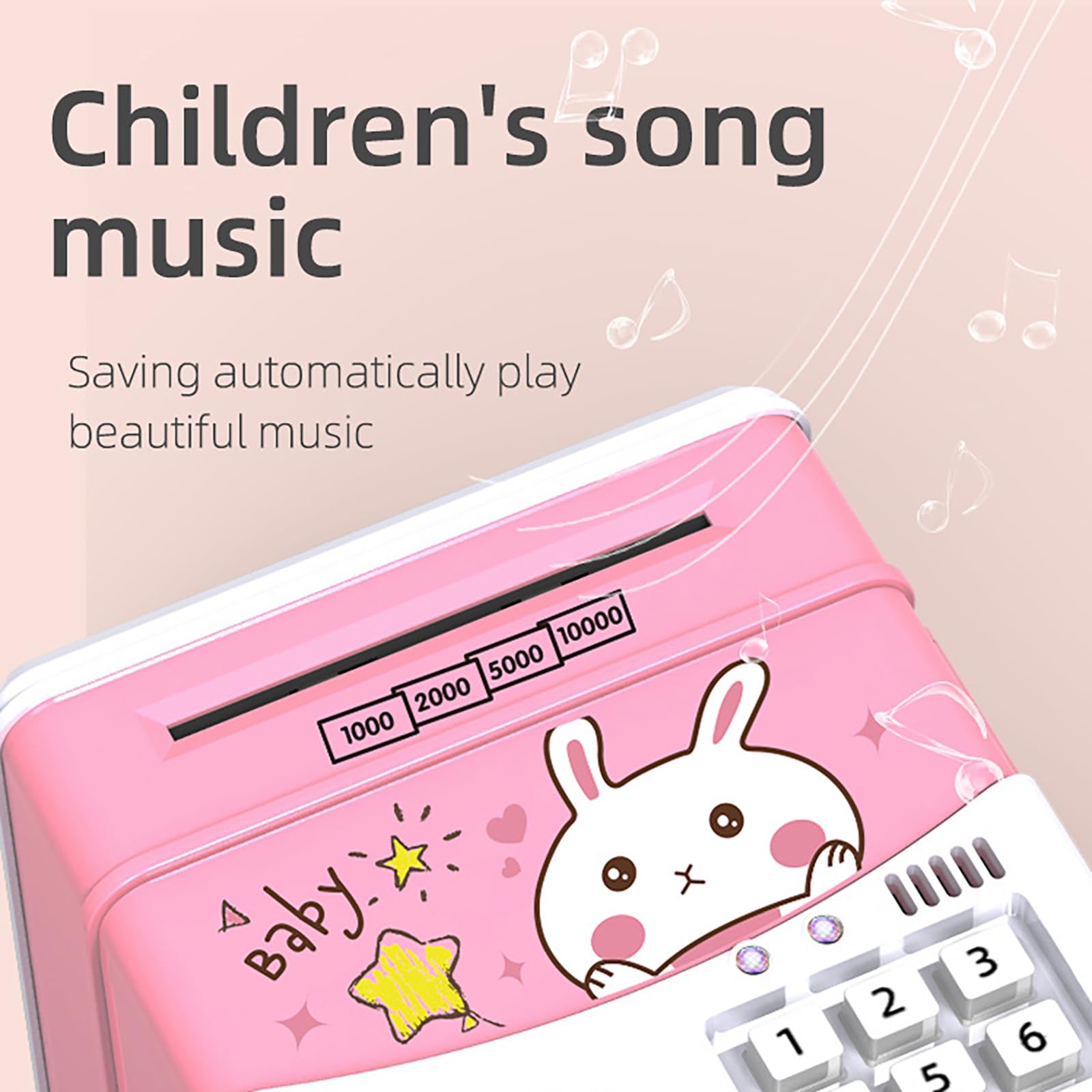 Amazon | 子供用貯金箱 4桁暗証番号 電子貯金箱 金庫型 音楽 硬貨 紙幣 お札ちょきん箱 セキュリティーボックス 500円玉 大容量  セキュリティ コインバンク プレゼント 誕生日 | 貯金箱 | おもちゃ