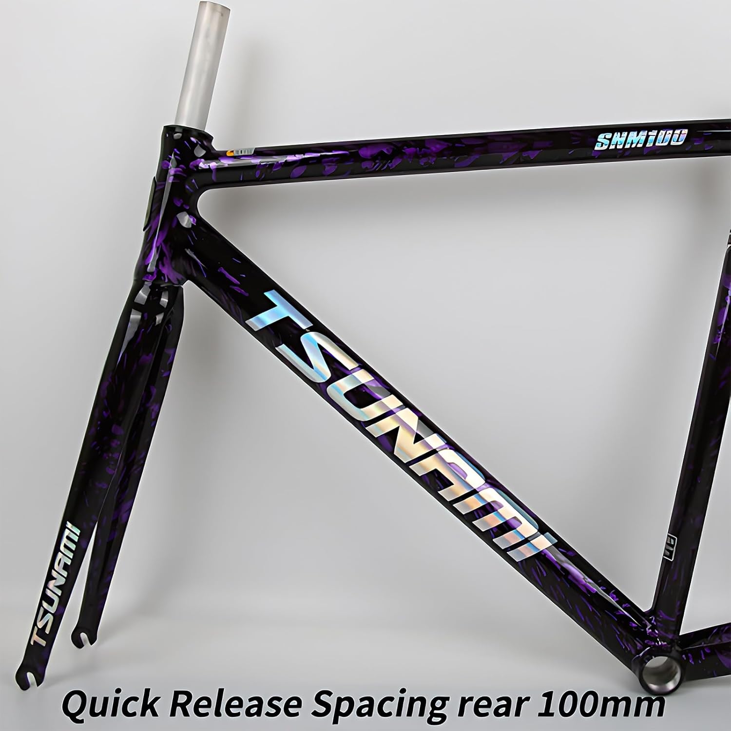 700C Aluminum Alloy Fixed Gear Bike Frameset 49CM 52CM 55CM 58CM Racing Track Bike Frame C Brake Bike Frame with Fork Quick Release 100/120mm Internal Routing