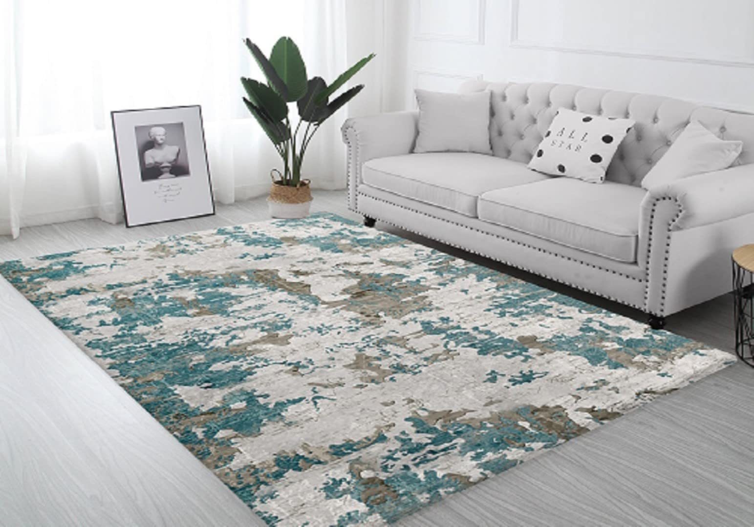 MANI TEXTILE TPS_BLU Tappeto, Poliestere, 120_x_180_cm