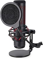 Vista 6 de QuadCast Pop Filter - Pantalla de viento metálica para micrófono HyperX QuadCast (4 pulgadas, 3 capas), pantalla pop de micrófono profesional