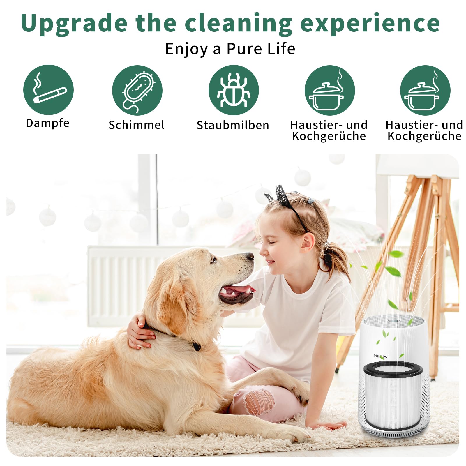 LCXCXY 2 szt Filtr HEPA, Dotyczy Philips, Dotyczy Philips serii 800 AC0830/10 AC0820/30 AC0820/10 AC0819/10 do oczyszczacza powietrza, FY0194/30 i FY0293/30