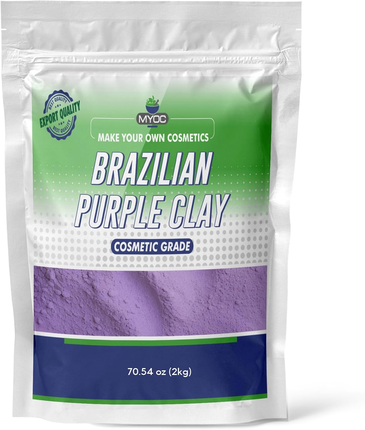 Brazilian Purple Clay – Pure Natural Cosmetic Grade | Ideal for DIY Face Masks, Soaps, Scrubs & Cosmetic Formulations | 2 kg (70.54 oz)