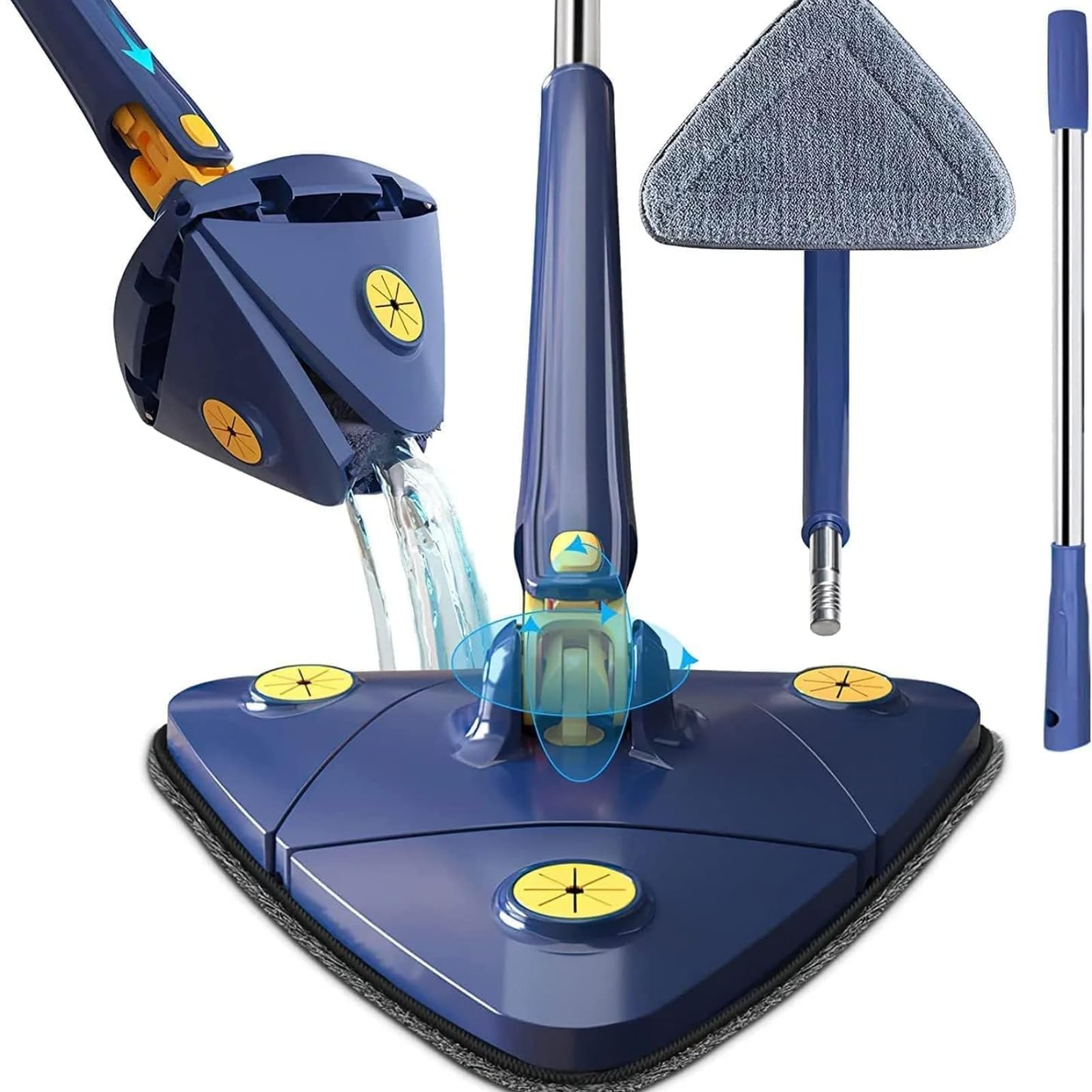 ADL PASSION Modern 360° Rotatable Triangle Cleaning Mop for Floor Cleaning/Floor Cleaner Mop/Mop with Stainless Steel Long Handle, Push-Pull Squeezing, Wet & Dry Mop, Windows & Ceiling ( Pack of 1) (B0CVDSM3BT) Amazon Price History, Amazon Price Tracker