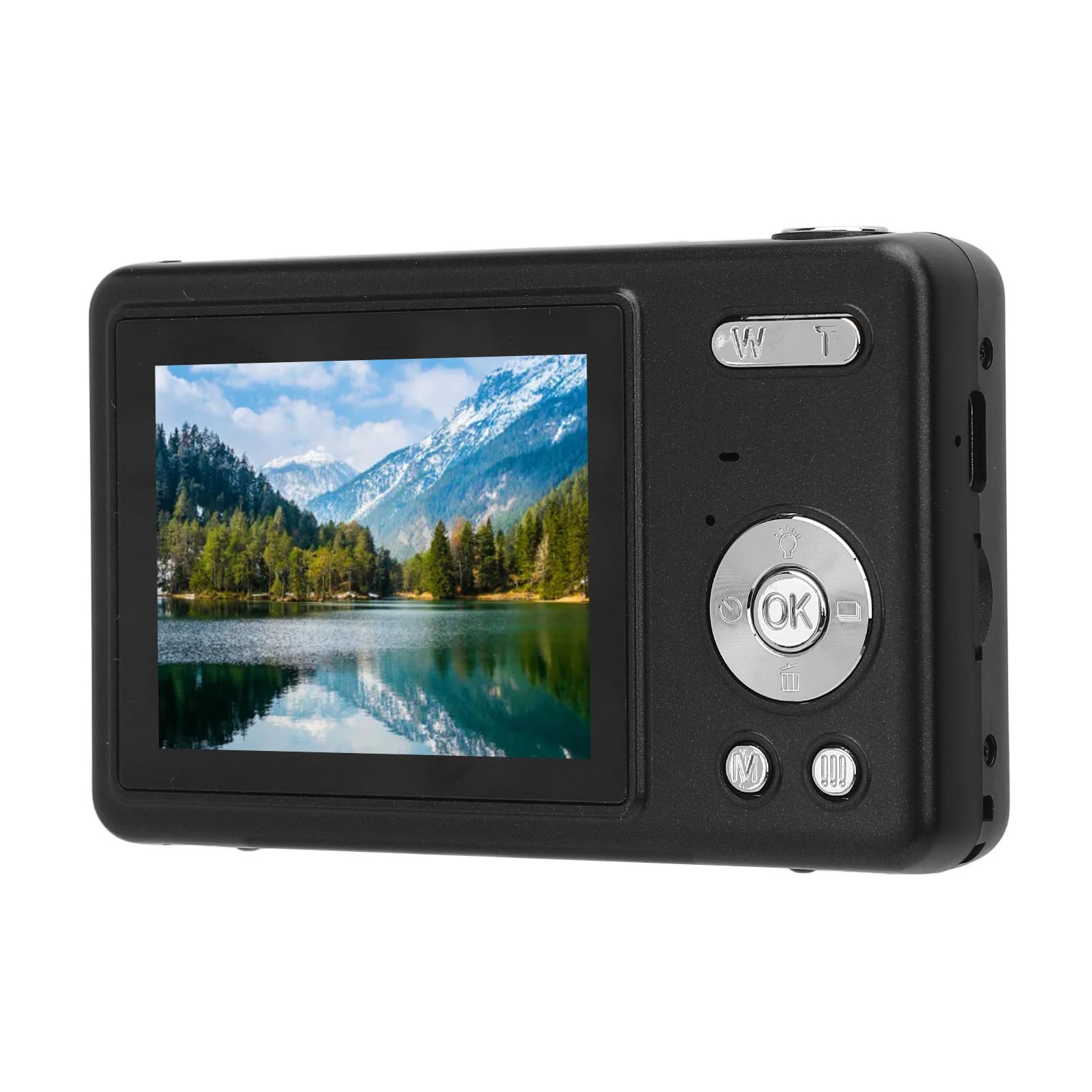 Aparat Cyfrowy 4K, Q12 50 MP Punkt Cyfrowy i Kamera Strzelania z 16 -krotnym Zoomem, Ekranem 2,4 -calowym HD, Małym Vintage Antyokrtującym Kamera dla Studentów Podróżnych dla
