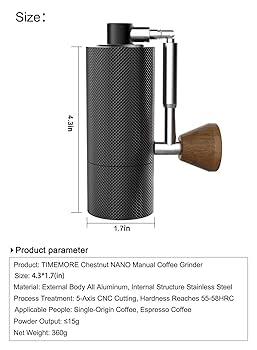 タイムモア TIMEMORE コーヒーミル 手動 NANO 20240416135945.png?v=1713247673