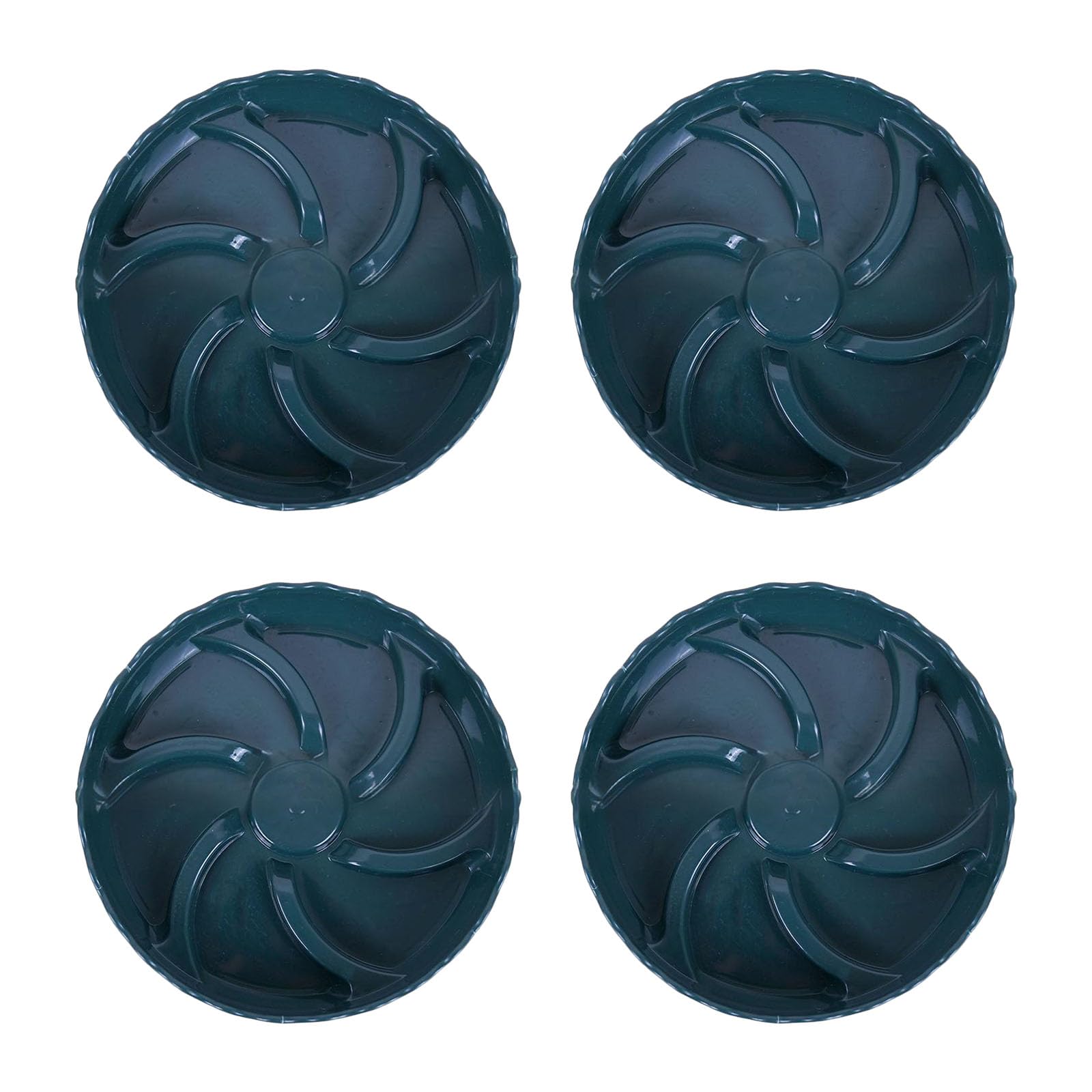 Msioytog Durability Flower Pots Tray with Ventilated Base to Root Rots for Houseplants and Gardens Nonslip Plant Saucers with Waved Edges