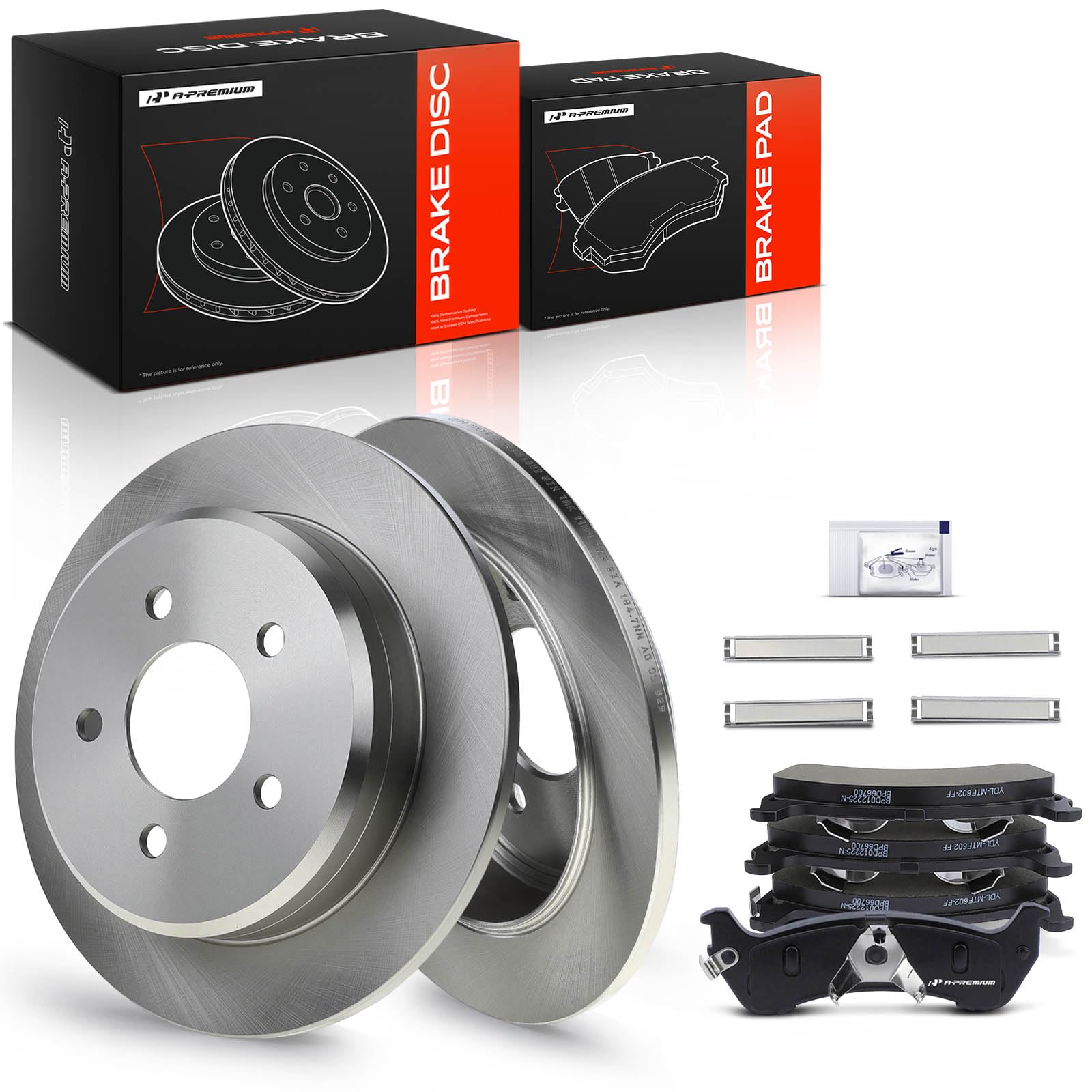 A-Premium 11.26 inch (286mm) Rear Brake Rotors and Ceramic Pads Kit | Compatible with For…
