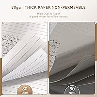 Vista 4 de Bloc de notas de 5 x 8 pulgadas, paquete de 6 blocs de notas legales, bloc de notas de rayas estrechas con bloc de notas perforadas, 30 hojas