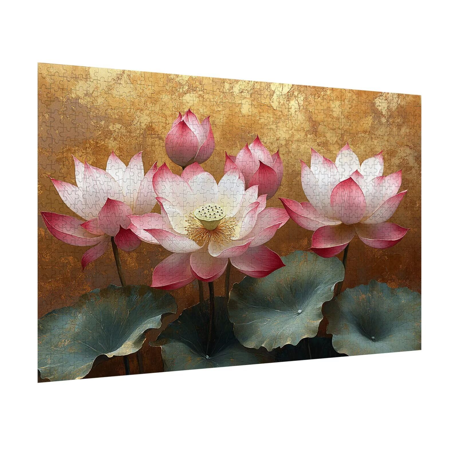 Puzzle 1500 sztuk lotosu trudne drewniane puzzle, n-412 | Niemożliwe wyzwanie, inteligentna gra zręcznościowa, gry logiczne dla całej rodziny, pomysł na prezent, abstrakcja
