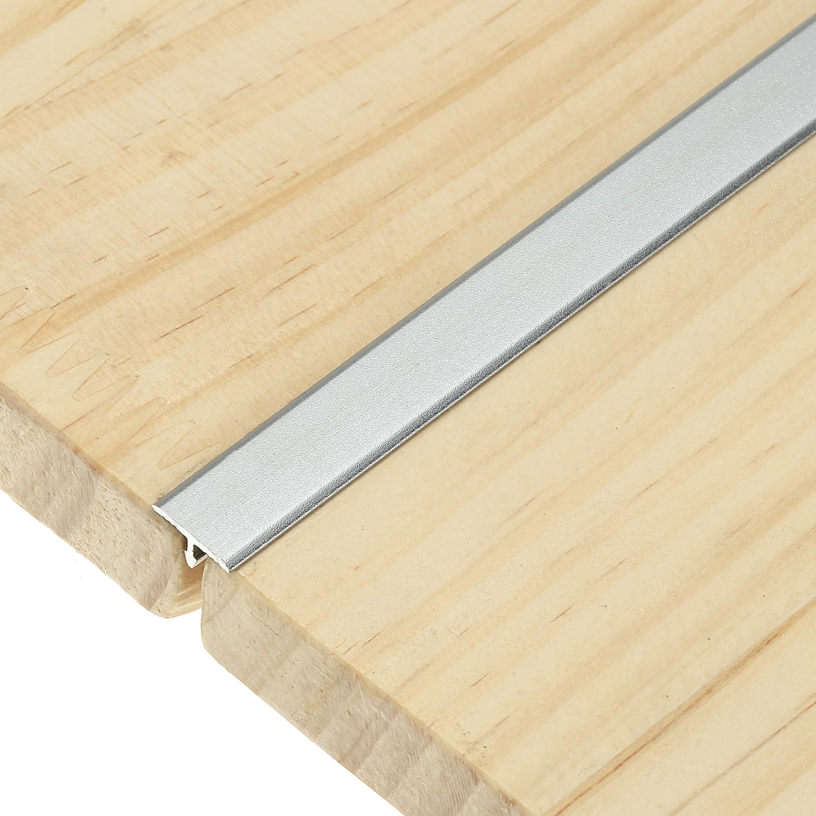 sourcing map 3Pcs T-Molding Transition Strips, 9m x 10mm (L x W) Aluminium Alloy Floor Flat Divider Strip Vinyl Flooring Edging Trim for Floor Gaps Doorways, Matte Gray