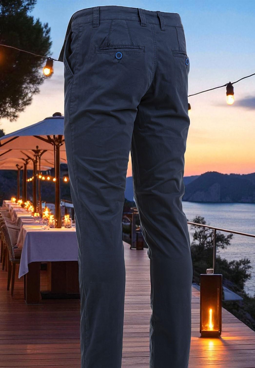 Instinct Pantaloni Chino Uomo Taglie Forti | Cotone Elasticizzato vestibilità Comoda | Ideali per Ufficio, Tempo Libero e Cerimonie | Pantaloni Primaverili ed Estivi da Uomo Eleganti | Taglie 46-60