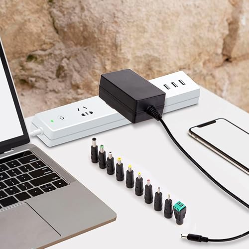 Miniatura 5 de Cargador adaptador de corriente de 12 V 2 A, fuente de alimentación regulada de 12 V, CC en 12 voltios, cable de alimentación de 2000 mA con 10