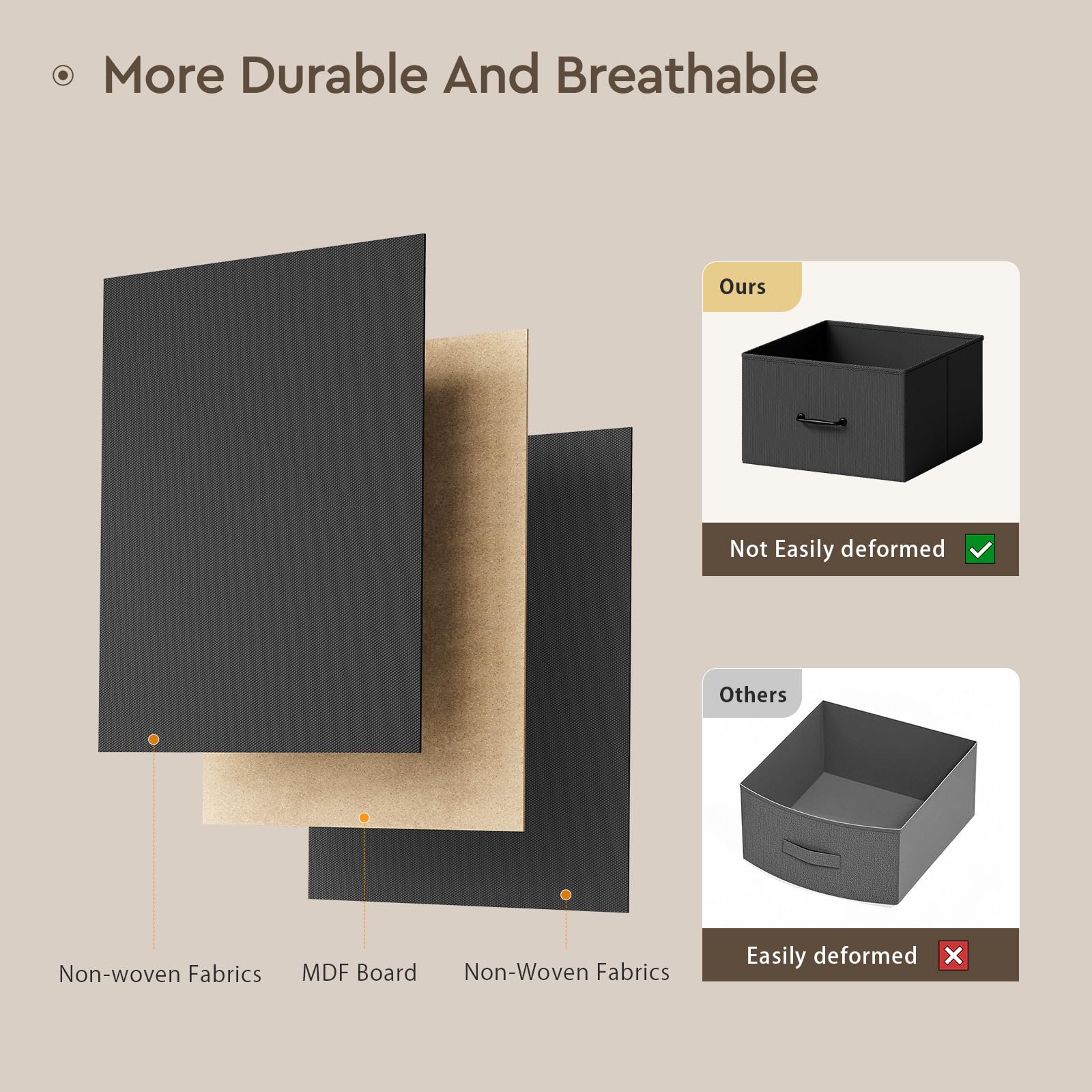 Changing Table Dresser, Baby Dresser with 3 Fabric Drawers and 2 Shelves, Multi-Functional Baby Changing Table with Pad, Classic Nursery Dresser, Diaper Changing Station for Nursery, Black