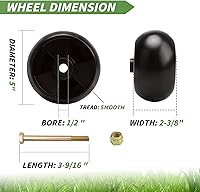 Vista 2 de Ruedas de calibre de rodillos de plataforma para Cub Cadet MTD Troy Bilt Craftsman HU Z Force Zero Turn Tractor LT1042 LT1050 LTX1040 LTX1045 LT1050