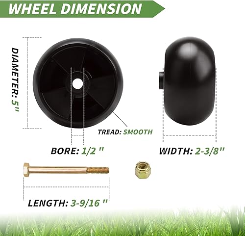 Miniatura 2 de Ruedas de calibre de rodillos de plataforma para Cub Cadet MTD Troy Bilt Craftsman HU Z Force Zero Turn Tractor LT1042 LT1050 LTX1040 LTX1045 LT1050