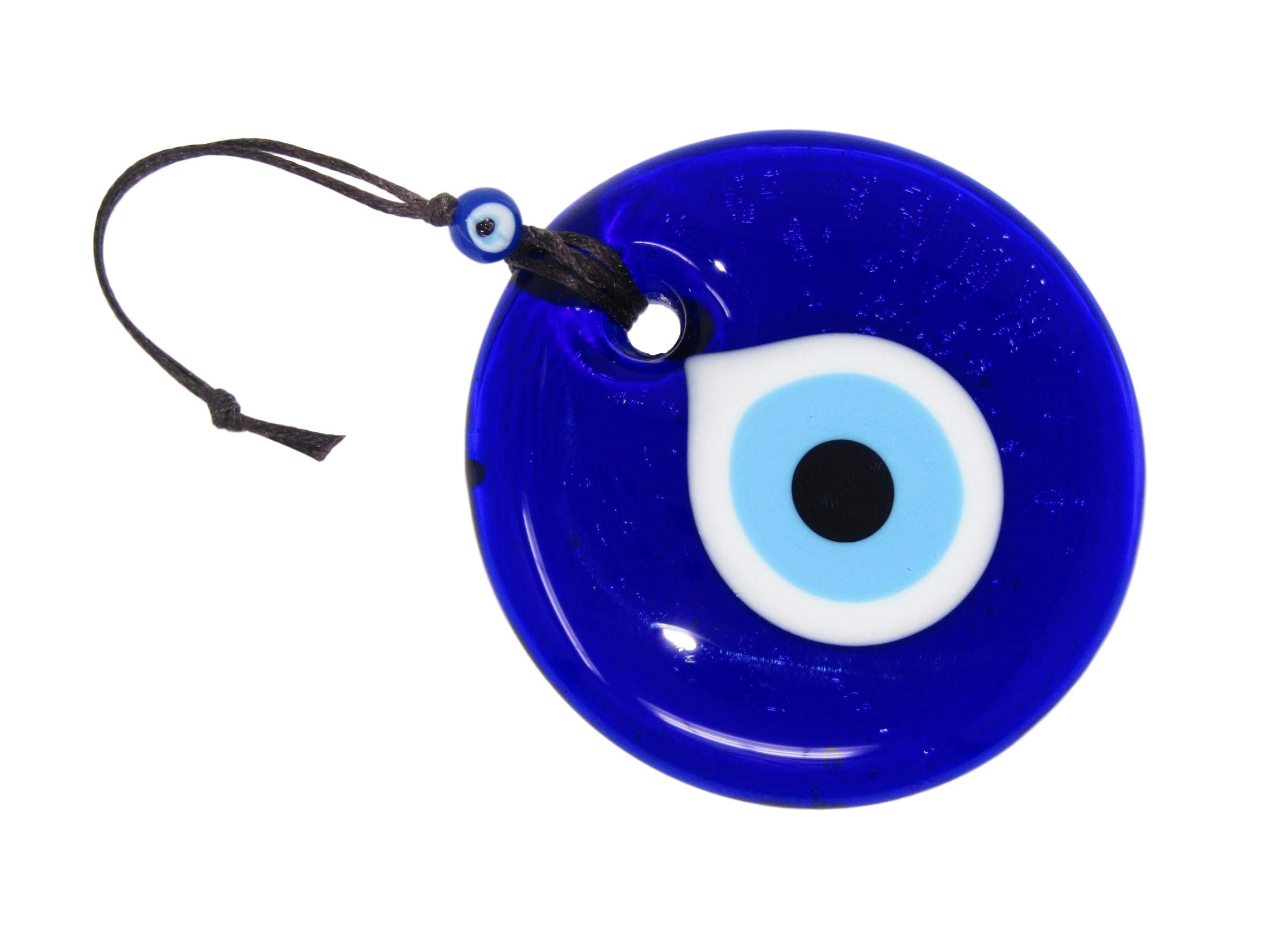 650-8cm - 9cm Lucky Evil Eye Glass Amulet Hanging Good Luck Protection Handmade by Jeannieparnell