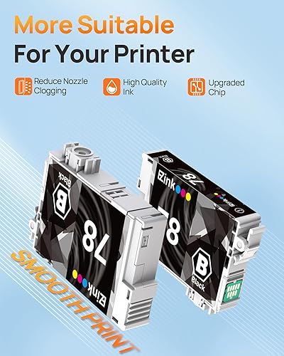 Miniatura 4 de E-Z Ink Cartucho de tinta remanufacturado de repuesto para impresora Epson 78 T078 Combo Pack para usar con impresora Artisan 50 Stylus Photo R260