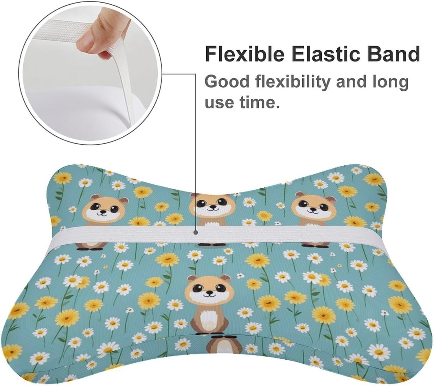 Cute Meerkat 2 Pack Car Neck Pillow Car Headrest Soft Car Pillow for Most Cars