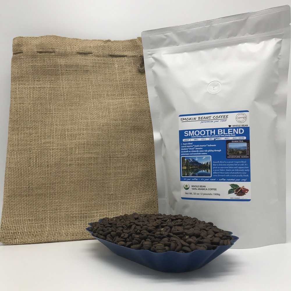 Smokin Beans 2-Pound Java Mocha Espresso Freshly Roasted Coffee, Our Signature Blend, Full City Roast, Premium Whole Bean Specialty Coffee