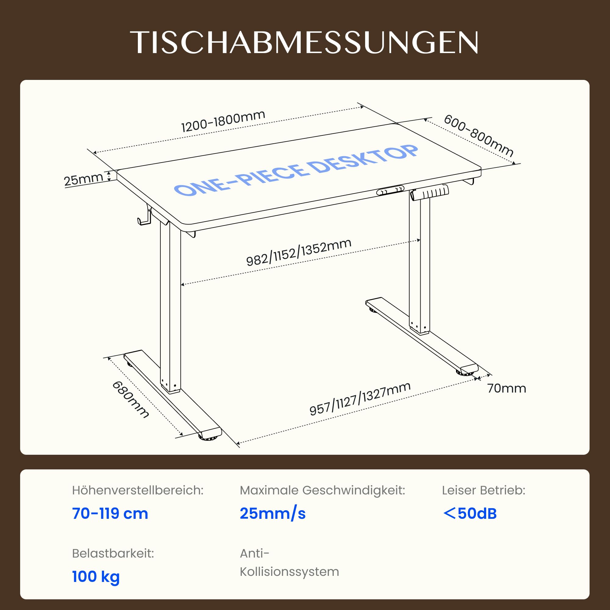 FLEXISPOT Höhenverstellbarer Schreibtisch elektrisch, Doppelmotor 160x80 cm | 25 mm einteilige Tischplatte, Kabelmanagement&Memory-Funktion, ergonomischer Büro-&Computertisch, elektrisch höhenverstellbar