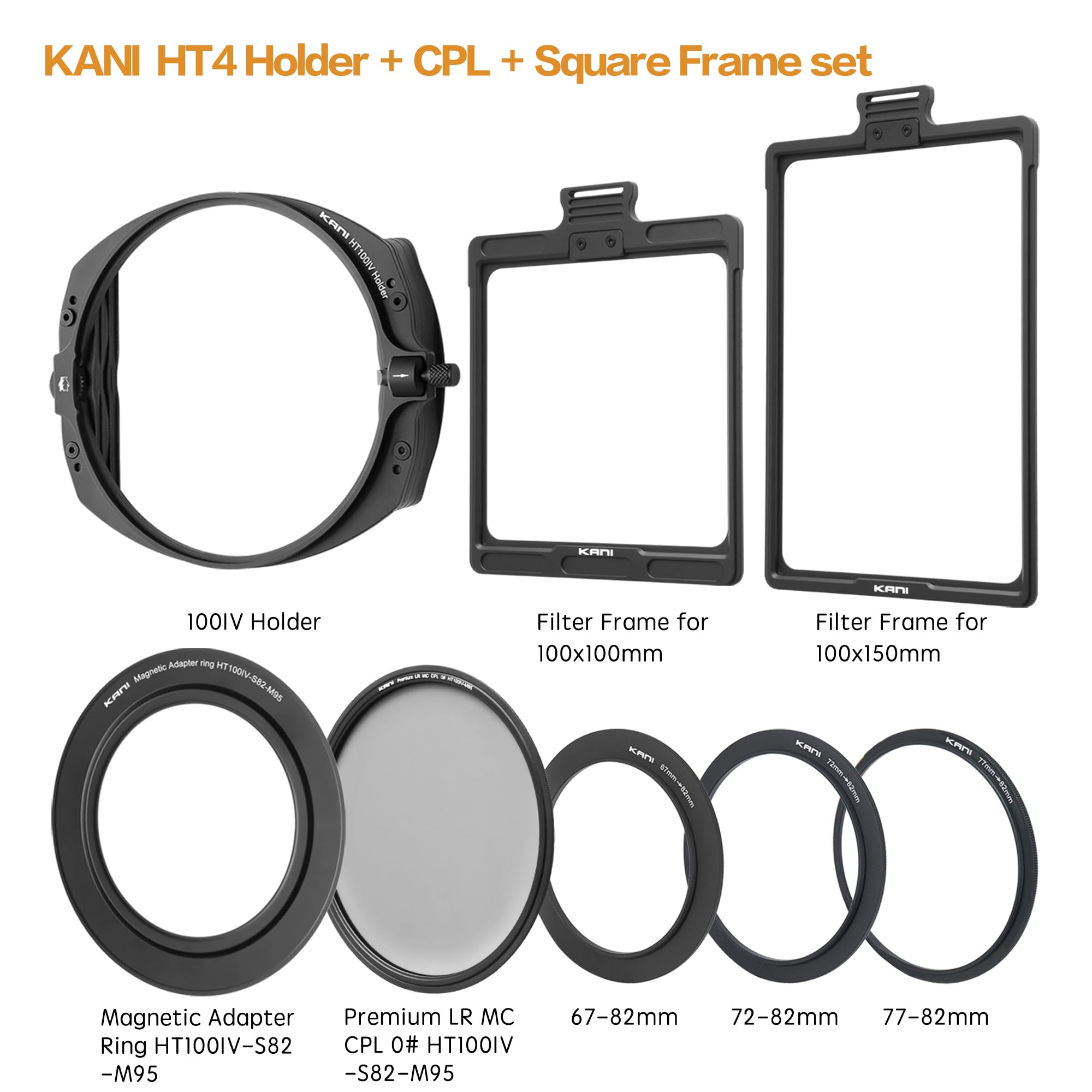 KANI 100mm Wide Square Filter HT100 IV Filter Holder + CPL Set