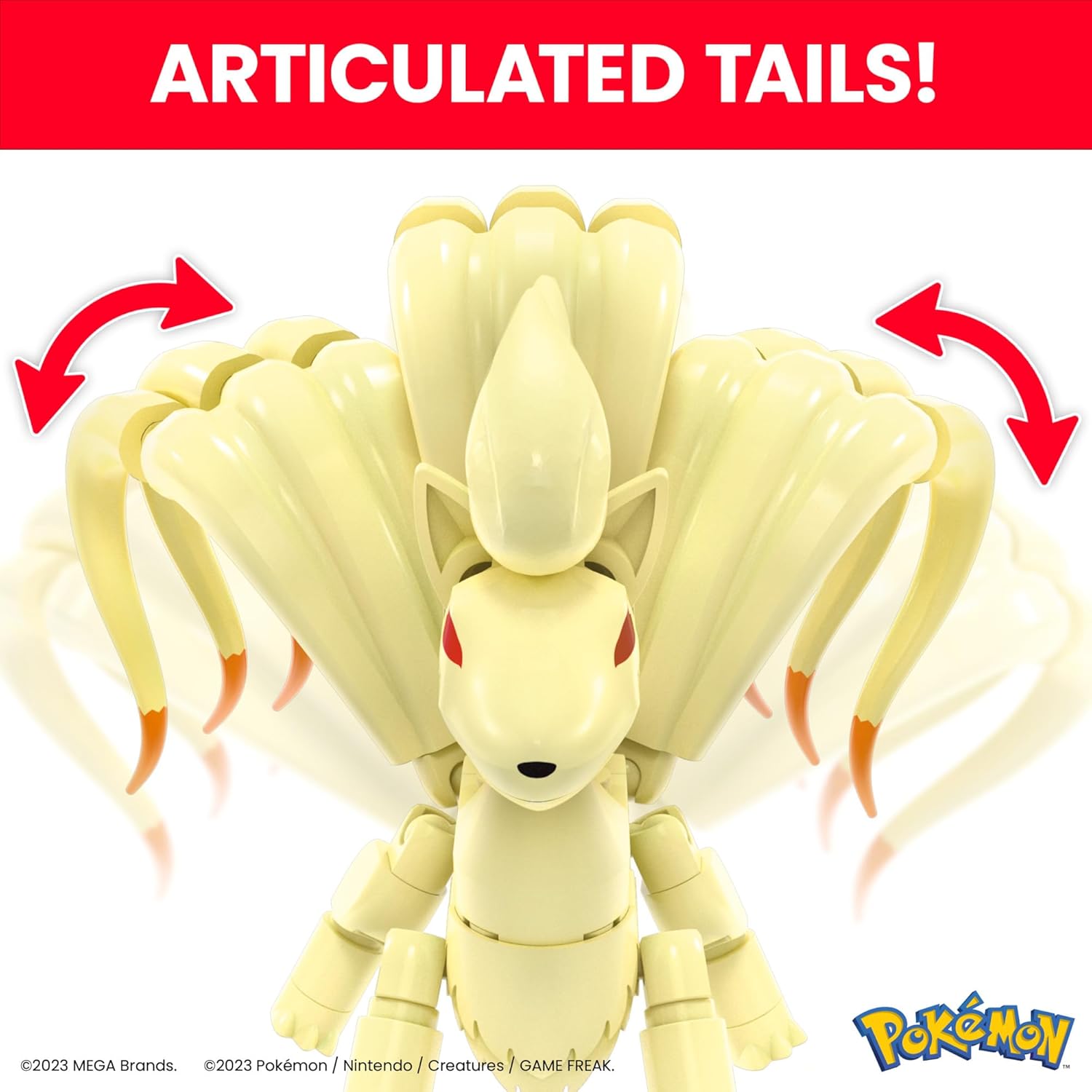 Mega Pokémon Evolution of Vulpix 2 Figures (Vulpix and Ninetals) 145 Building Blocks, Toy +7 Years (Mattel HTH79)
