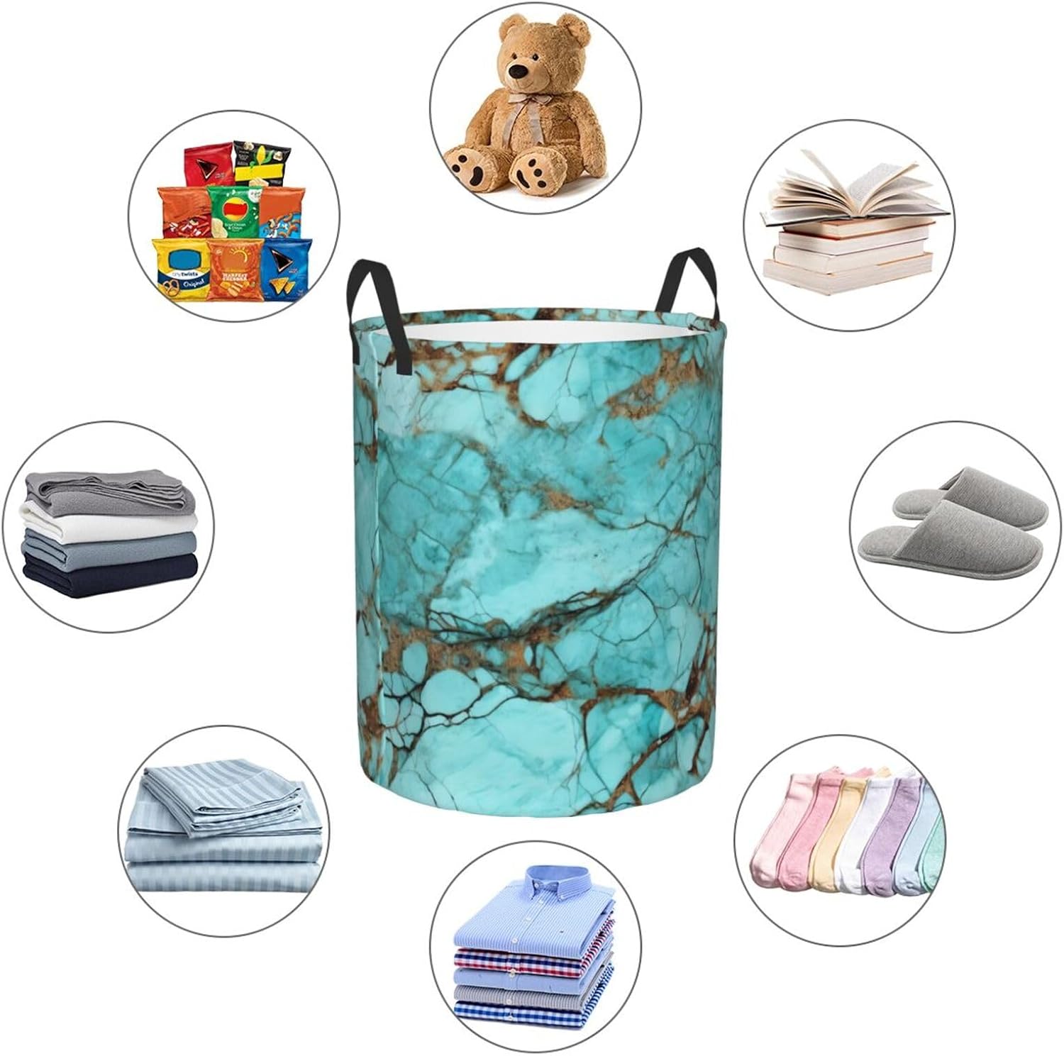 Laundry Basket With Handles Foldable Laundry Hamper Dirty Clothes Basket image 4